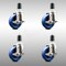 Service Caster 4 Inch 316SS Solid Poly Swivel 1-1/2 Inch Expanding Stem Caster Set Brake SCC SCC-SS316EX20S414-SPUS-TLB-112-4 - alternate 1
